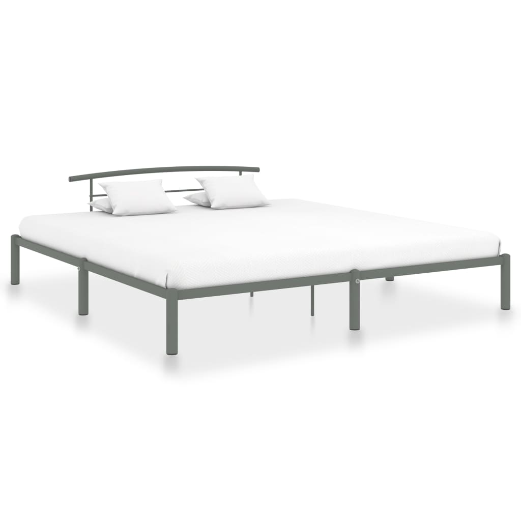 Bedframe metaal grijs 200x200 cm is nu te koop bij PeponiXL, paradijselijk wonen!