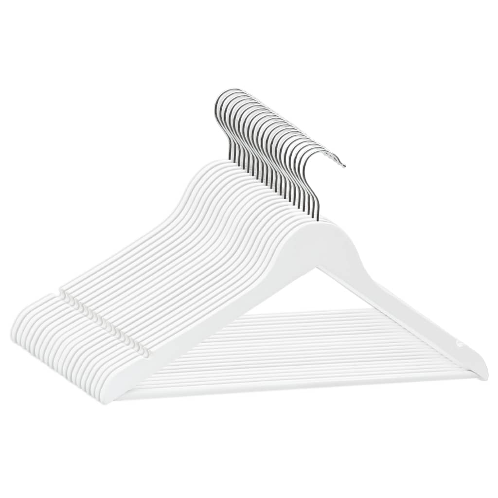 20-delige Kledinghangerset anti-slip hardhout wit is nu te koop bij PeponiXL, paradijselijk wonen!