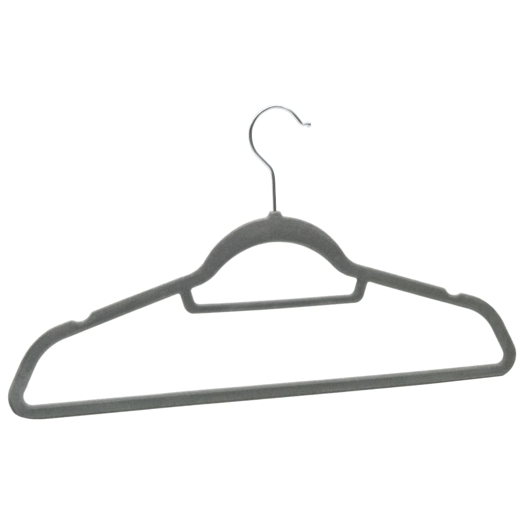 50-delige Kledinghangerset anti-slip fluweel grijs is nu te koop bij PeponiXL, paradijselijk wonen!