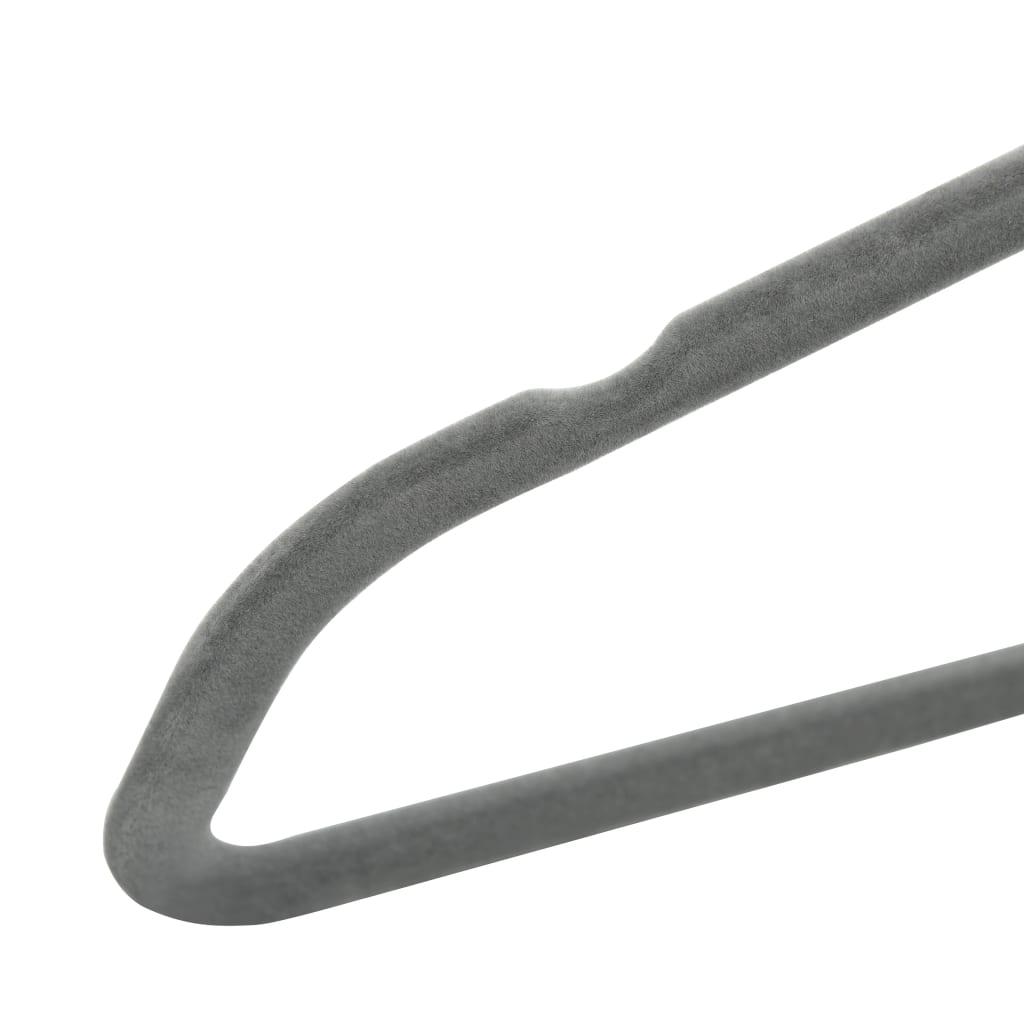 50-delige Kledinghangerset anti-slip fluweel grijs is nu te koop bij PeponiXL, paradijselijk wonen!