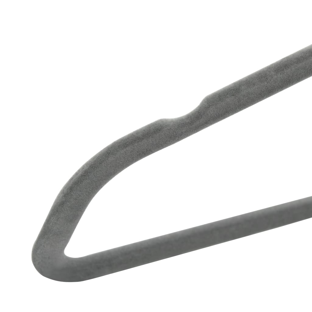 100-delige Kledinghangerset anti-slip fluweel grijs is nu te koop bij PeponiXL, paradijselijk wonen!