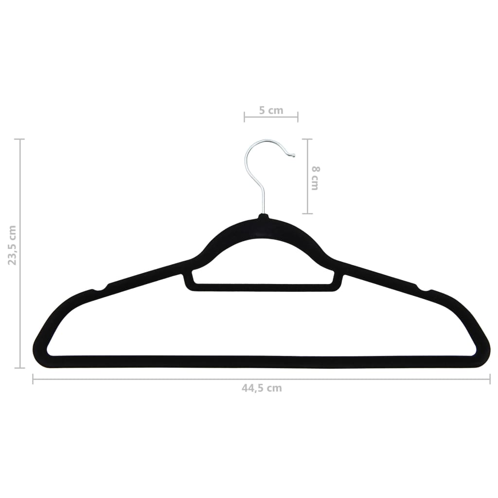 20-delige Kledinghangerset anti-slip fluweel zwart is nu te koop bij PeponiXL, paradijselijk wonen!