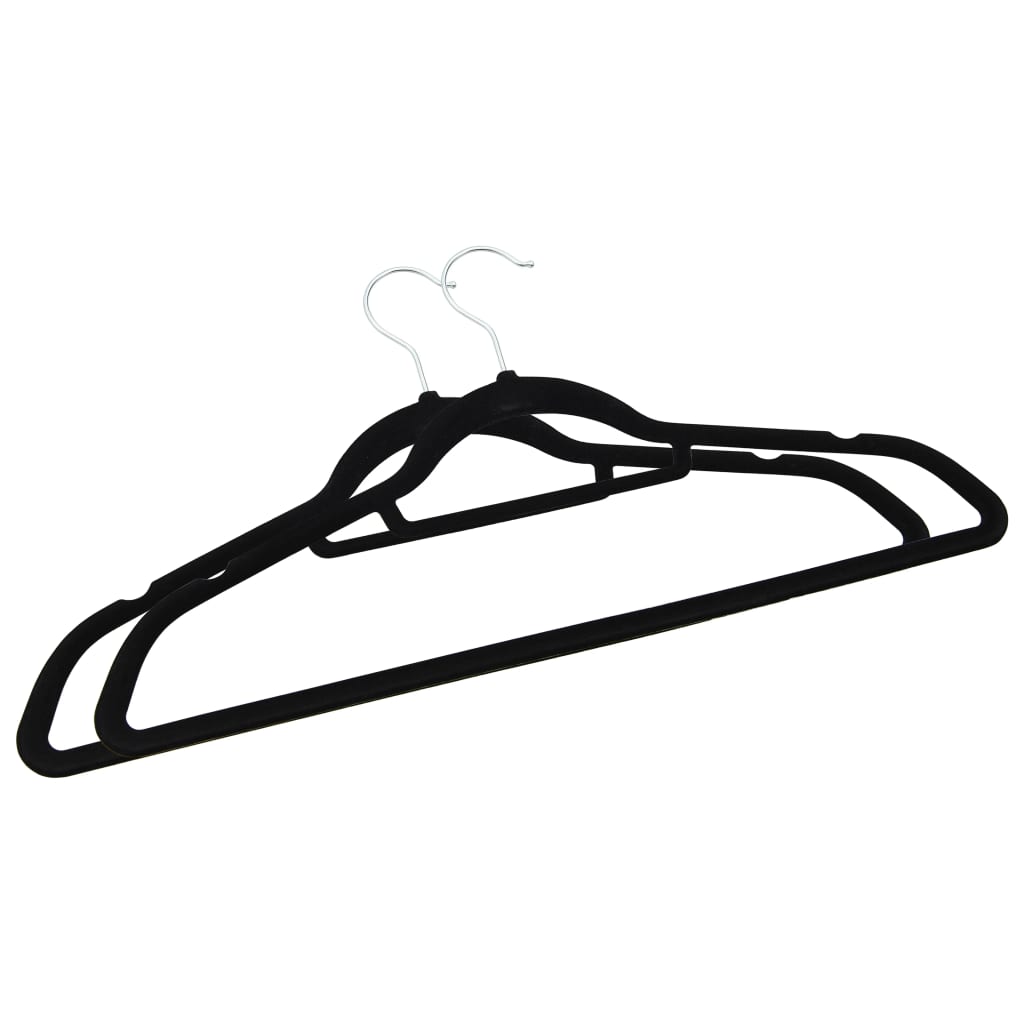 100-delige Kledinghangerset anti-slip fluweel zwart is nu te koop bij PeponiXL, paradijselijk wonen!
