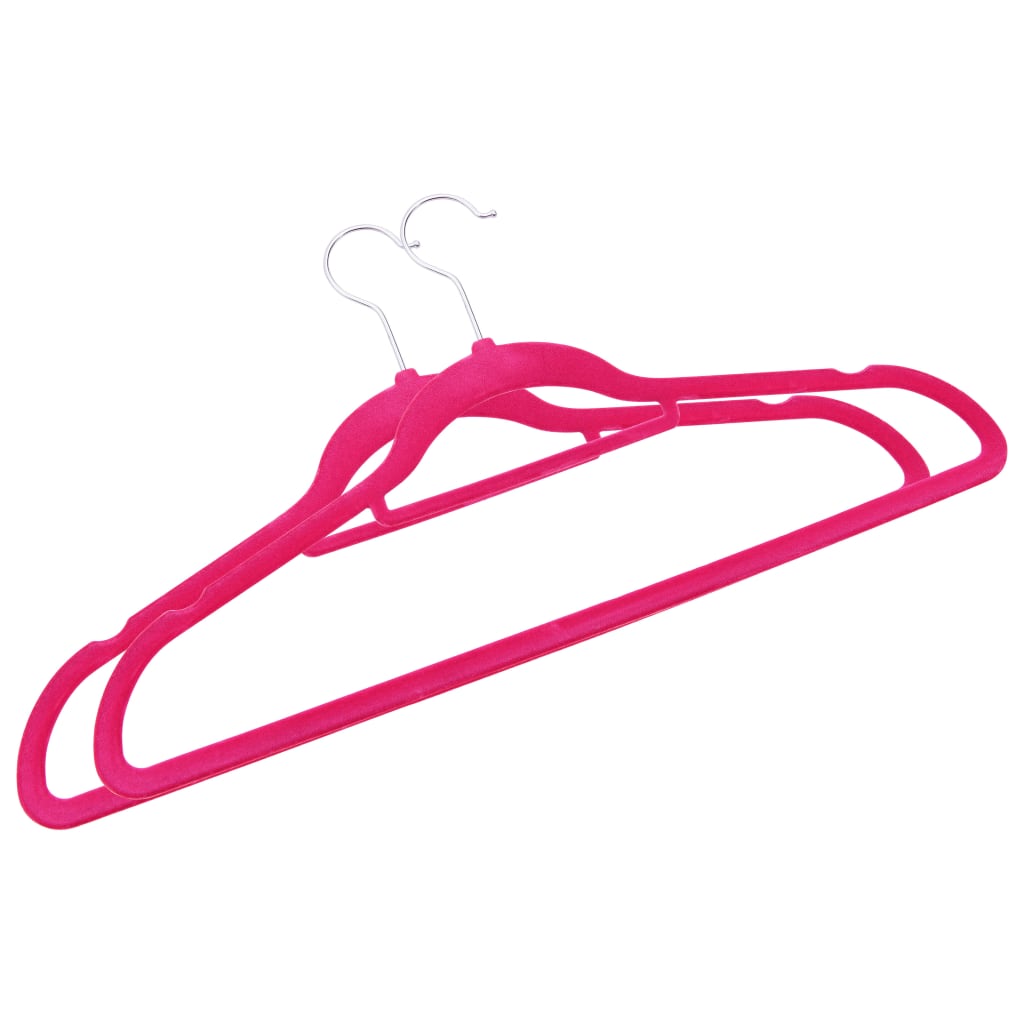 50-delige Kledinghangerset anti-slip fluweel roze is nu te koop bij PeponiXL, paradijselijk wonen!