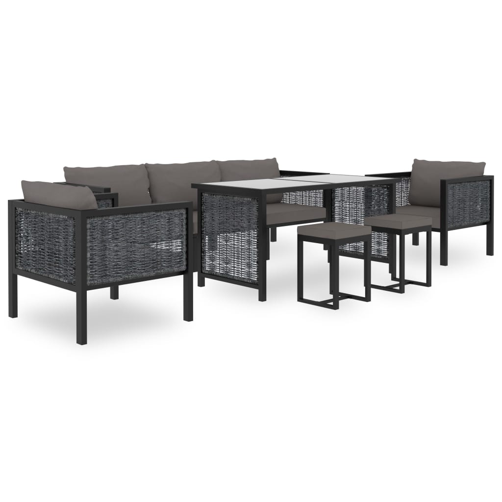 Hoekbank sectioneel met linkerarmleuning poly rattan antraciet is nu te koop bij PeponiXL, paradijselijk wonen!