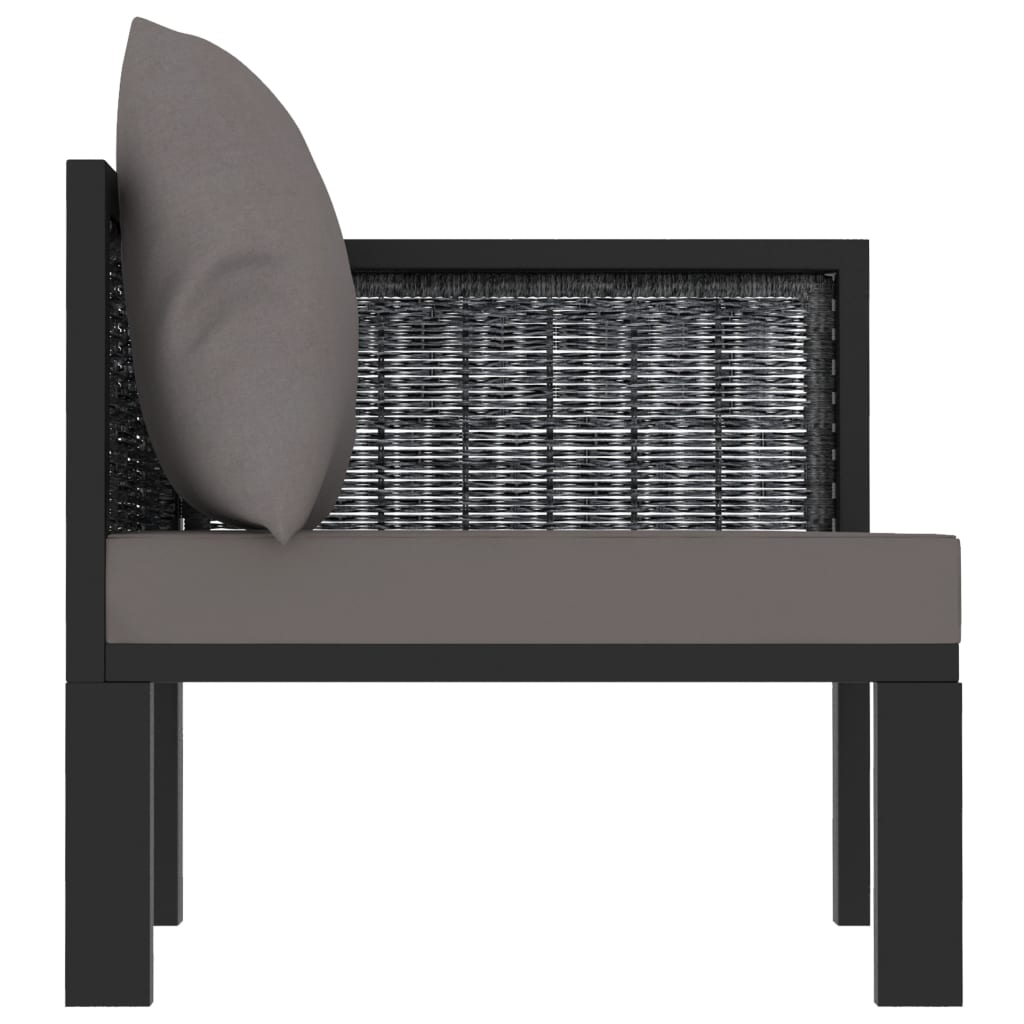 Hoekbank sectioneel met linkerarmleuning poly rattan antraciet is nu te koop bij PeponiXL, paradijselijk wonen!