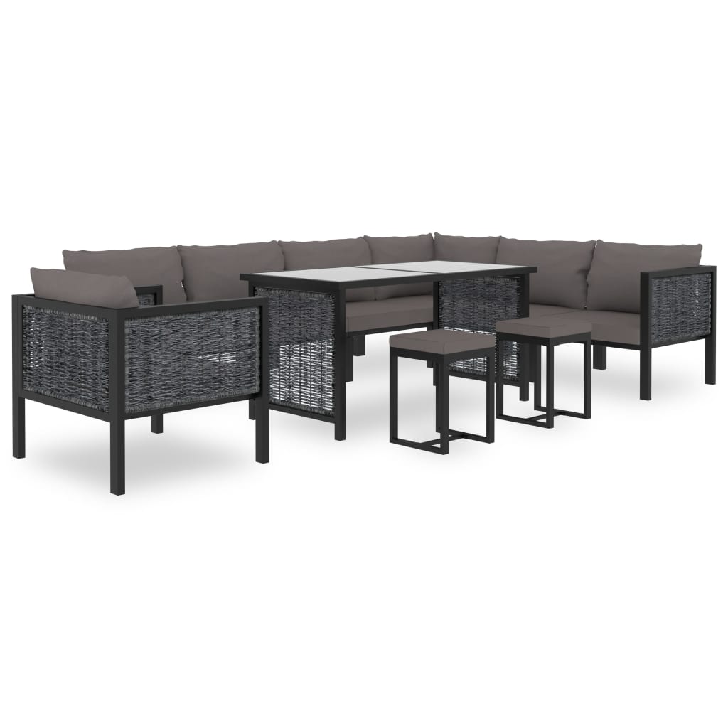 Hoekbank sectioneel met linkerarmleuning poly rattan antraciet is nu te koop bij PeponiXL, paradijselijk wonen!