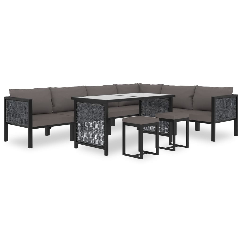 Hoekbank sectioneel met linkerarmleuning poly rattan antraciet is nu te koop bij PeponiXL, paradijselijk wonen!