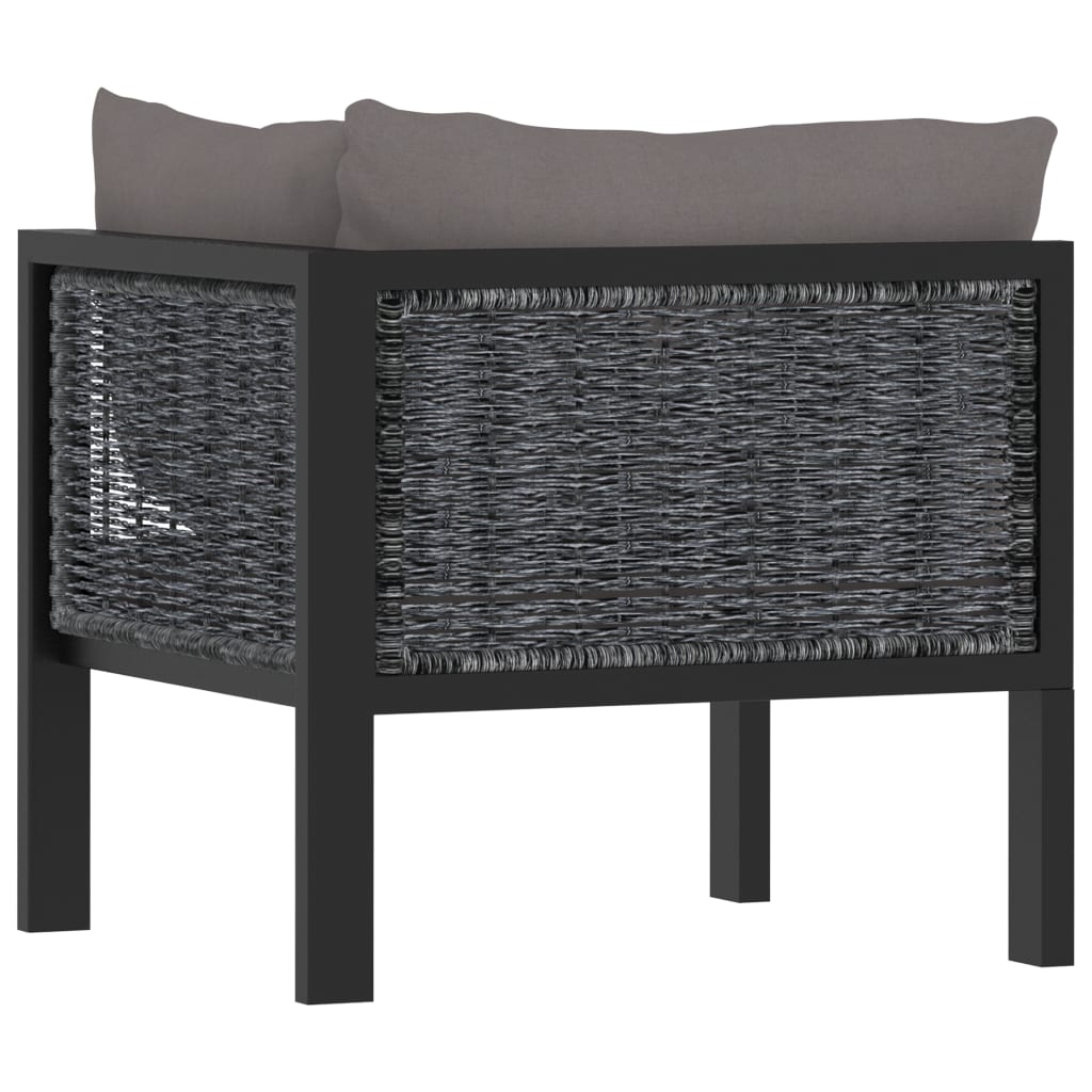 Hoekbank sectioneel met linkerarmleuning poly rattan antraciet is nu te koop bij PeponiXL, paradijselijk wonen!
