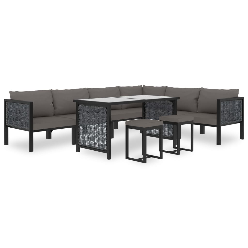 Hoekbank sectioneel met linkerarmleuning poly rattan antraciet is nu te koop bij PeponiXL, paradijselijk wonen!