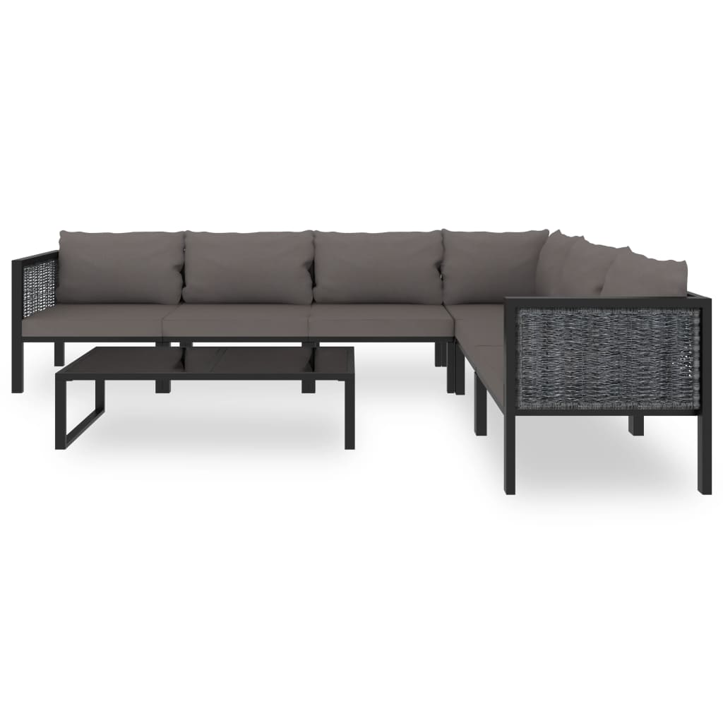 7-delige Loungeset met kussens poly rattan antraciet is nu te koop bij PeponiXL, paradijselijk wonen!