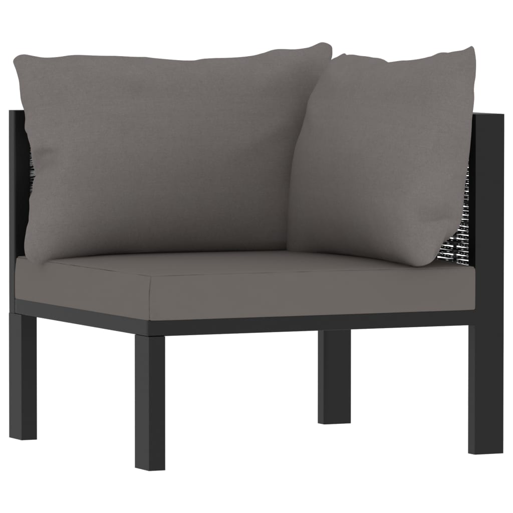 7-delige Loungeset met kussens poly rattan antraciet is nu te koop bij PeponiXL, paradijselijk wonen!