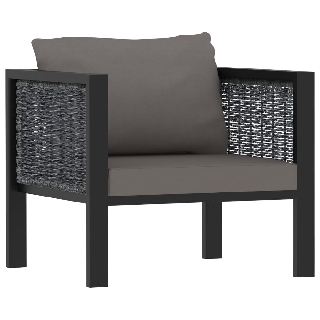 8-delige Loungeset met kussens poly rattan antraciet is nu te koop bij PeponiXL, paradijselijk wonen!