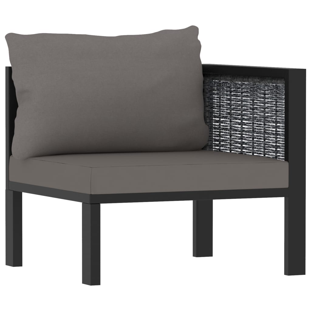 9-delige Loungeset met kussens poly rattan antraciet is nu te koop bij PeponiXL, paradijselijk wonen!
