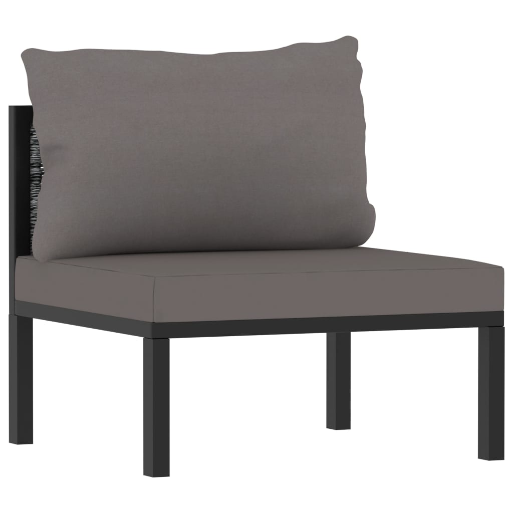 9-delige Loungeset met kussens poly rattan antraciet is nu te koop bij PeponiXL, paradijselijk wonen!