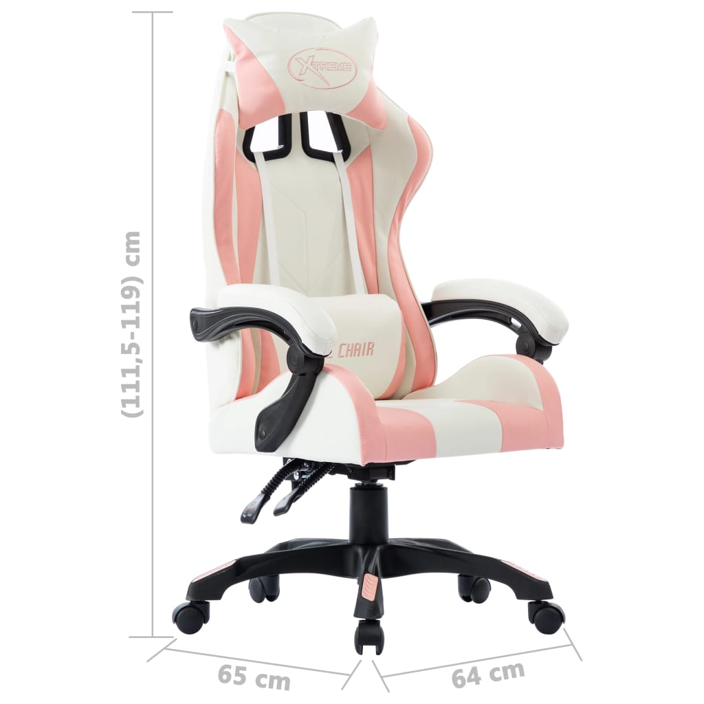 Racestoel kunstleer roze is nu te koop bij PeponiXL, paradijselijk wonen!