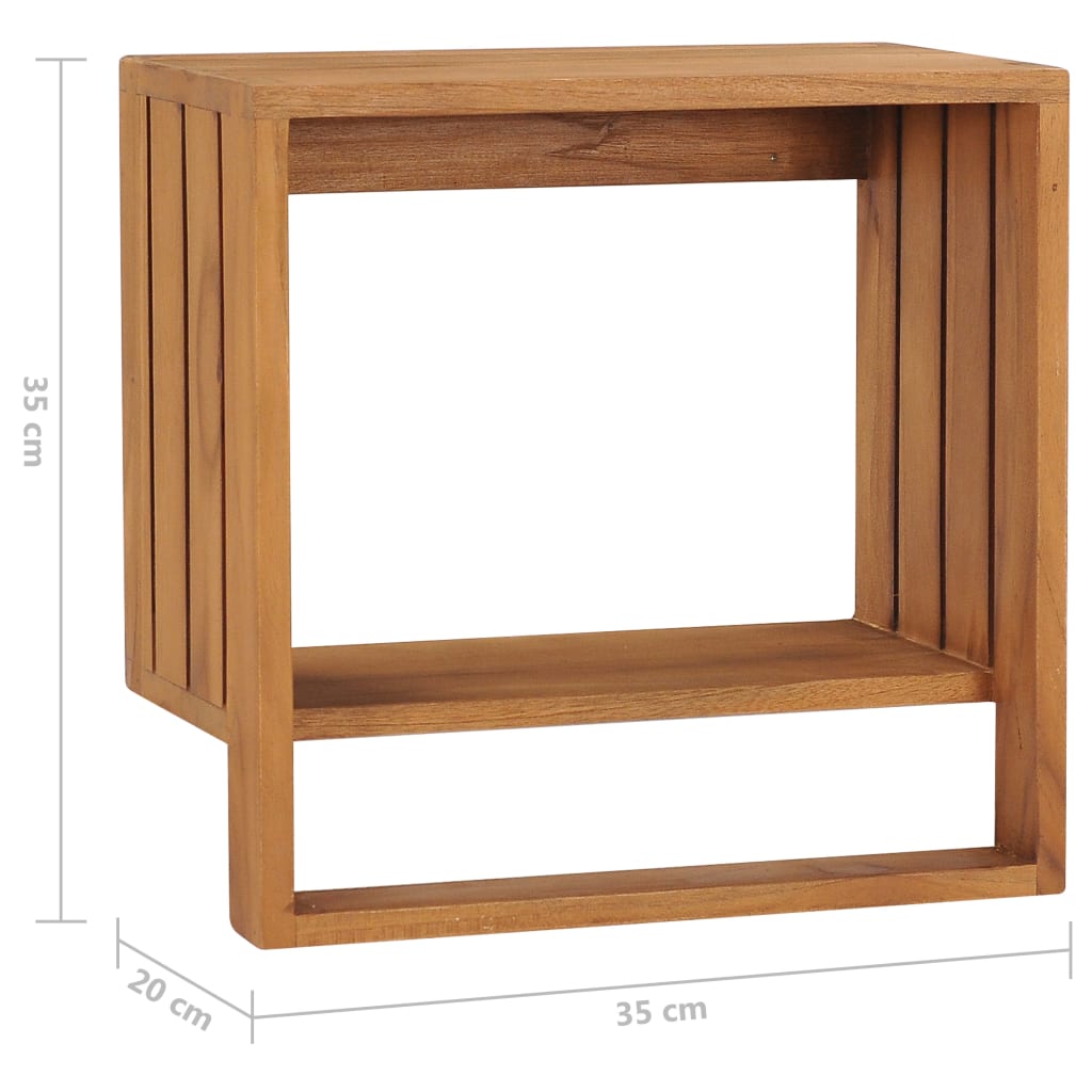 Handdoekenrek wandmontage 35x20x35 cm massief teakhout is nu te koop bij PeponiXL, paradijselijk wonen!