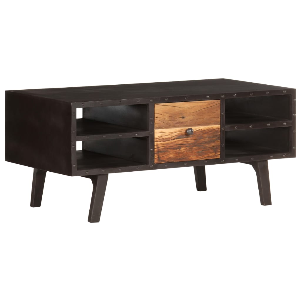 Salontafel 100x50x45 cm massief gerecycled hout is nu te koop bij PeponiXL, paradijselijk wonen!