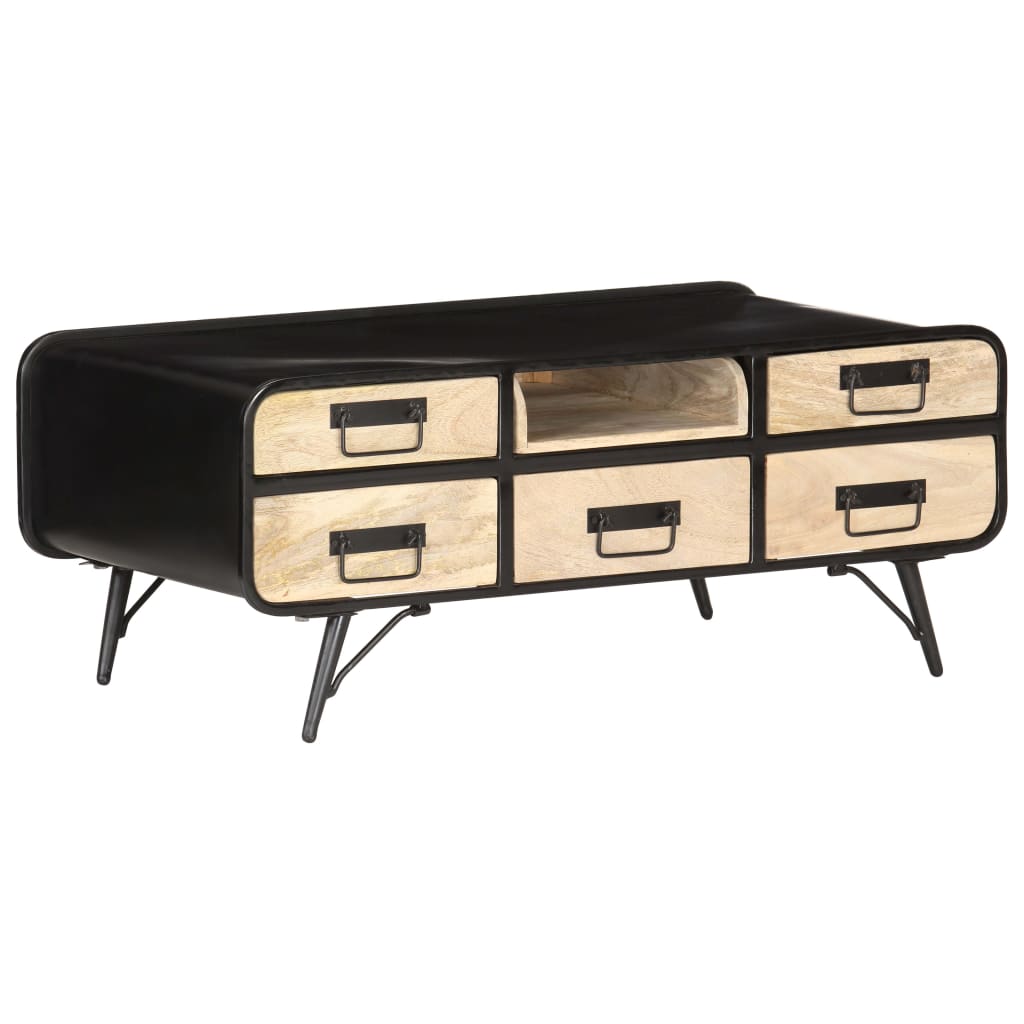 Salontafel 100x50x40 cm massief mangohout is nu te koop bij PeponiXL, paradijselijk wonen!