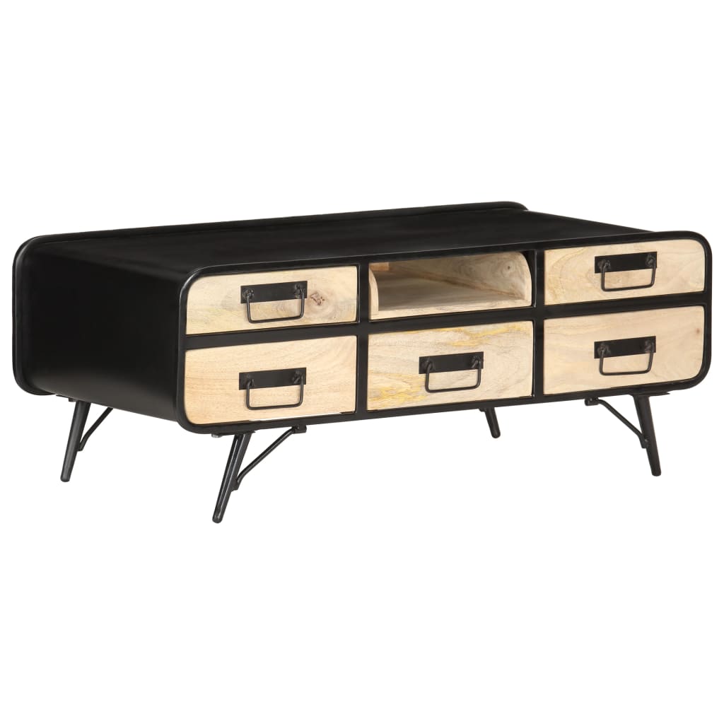 Salontafel 100x50x40 cm massief mangohout is nu te koop bij PeponiXL, paradijselijk wonen!