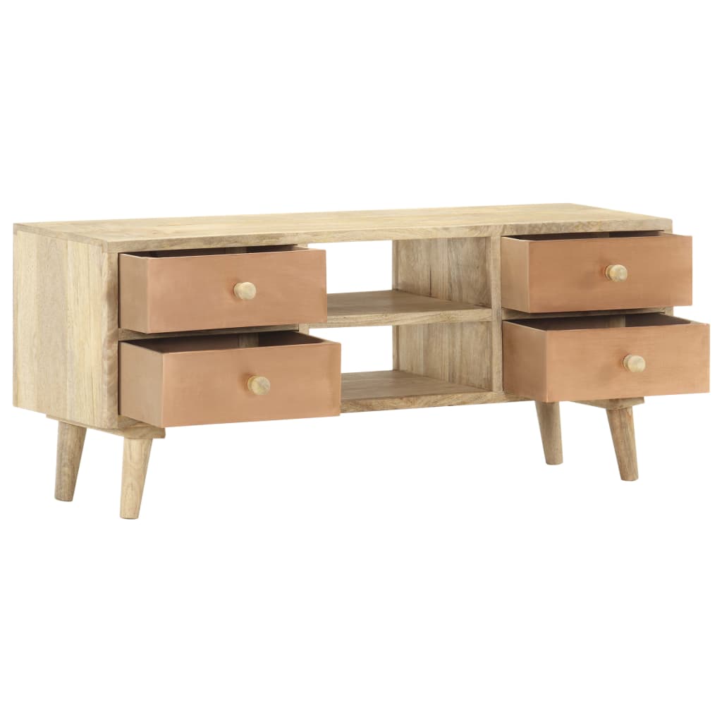 Tv-meubel 110x30x45 cm massief mangohout is nu te koop bij PeponiXL, paradijselijk wonen!