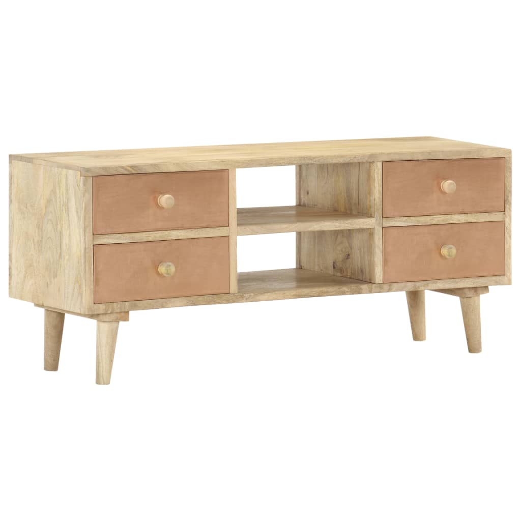 Tv-meubel 110x30x45 cm massief mangohout is nu te koop bij PeponiXL, paradijselijk wonen!