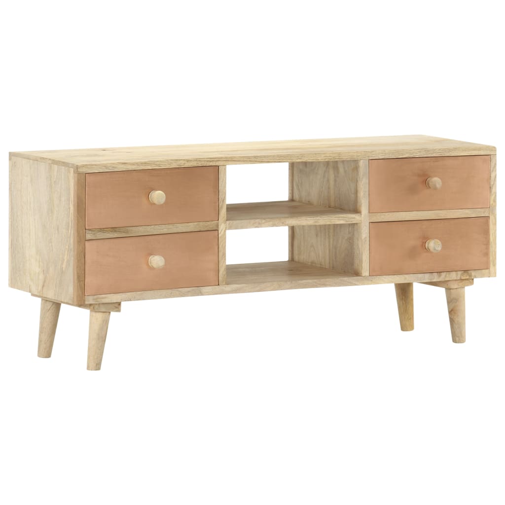 Tv-meubel 110x30x45 cm massief mangohout is nu te koop bij PeponiXL, paradijselijk wonen!