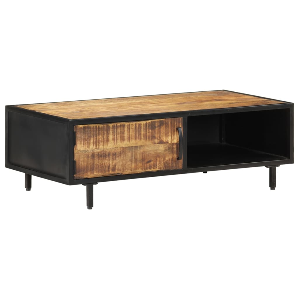 Salontafel 105x50x35 cm ruw mangohout is nu te koop bij PeponiXL, paradijselijk wonen!