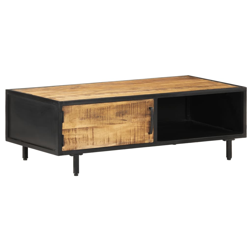 Salontafel 105x50x35 cm ruw mangohout is nu te koop bij PeponiXL, paradijselijk wonen!