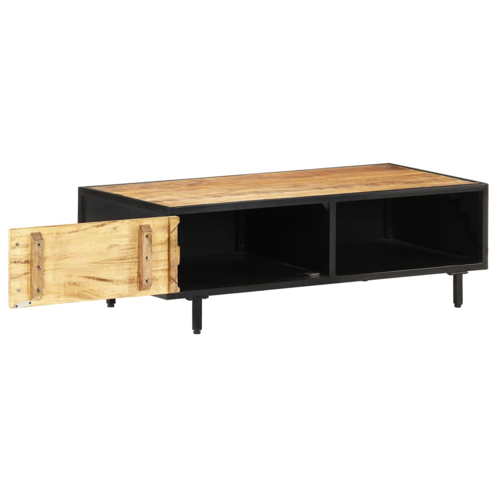 Salontafel 105x50x35 cm ruw mangohout is nu te koop bij PeponiXL, paradijselijk wonen!