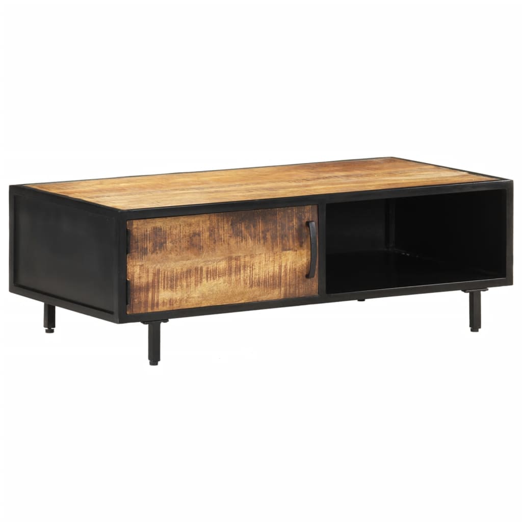 Salontafel 105x50x35 cm ruw mangohout is nu te koop bij PeponiXL, paradijselijk wonen!