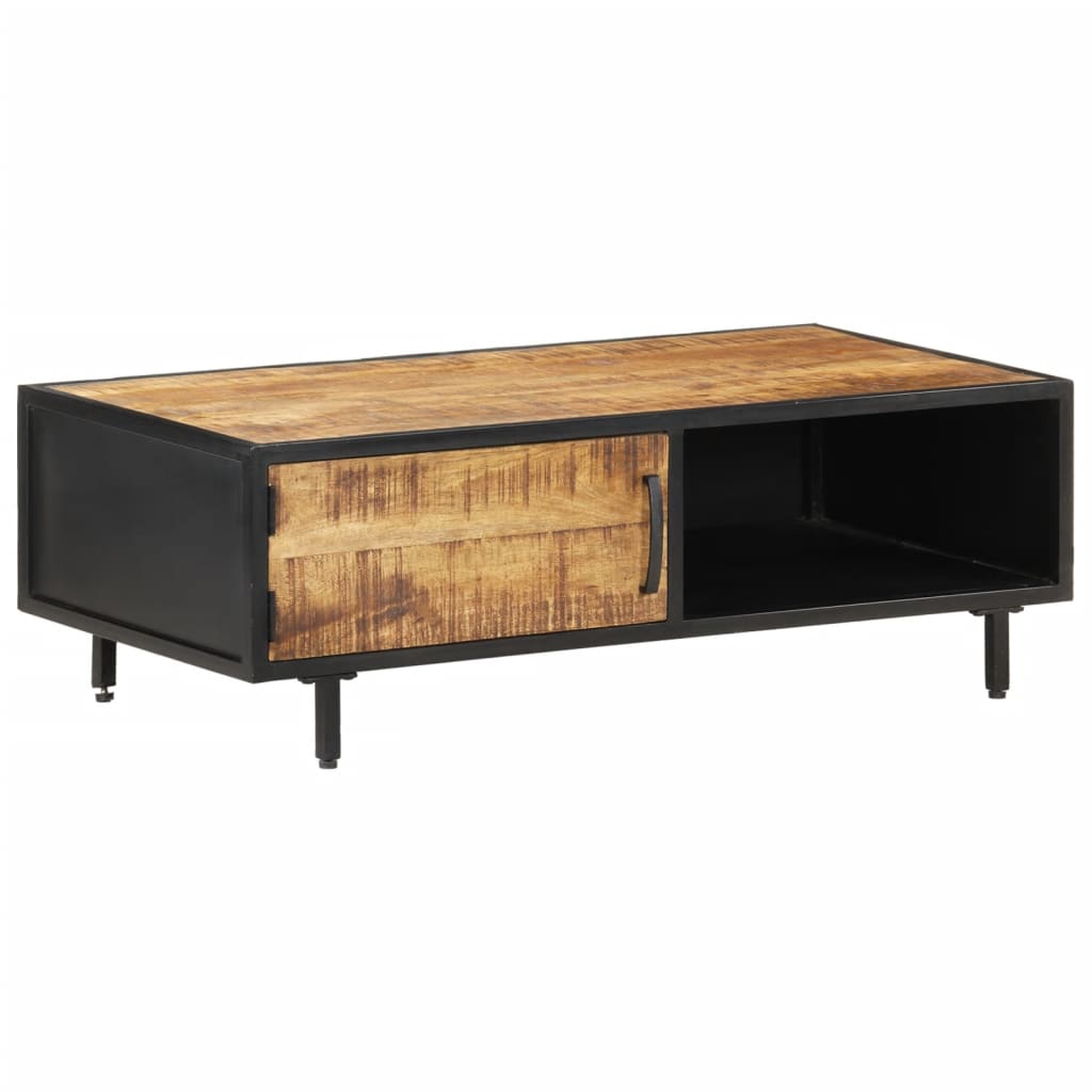 Salontafel 105x50x35 cm ruw mangohout is nu te koop bij PeponiXL, paradijselijk wonen!