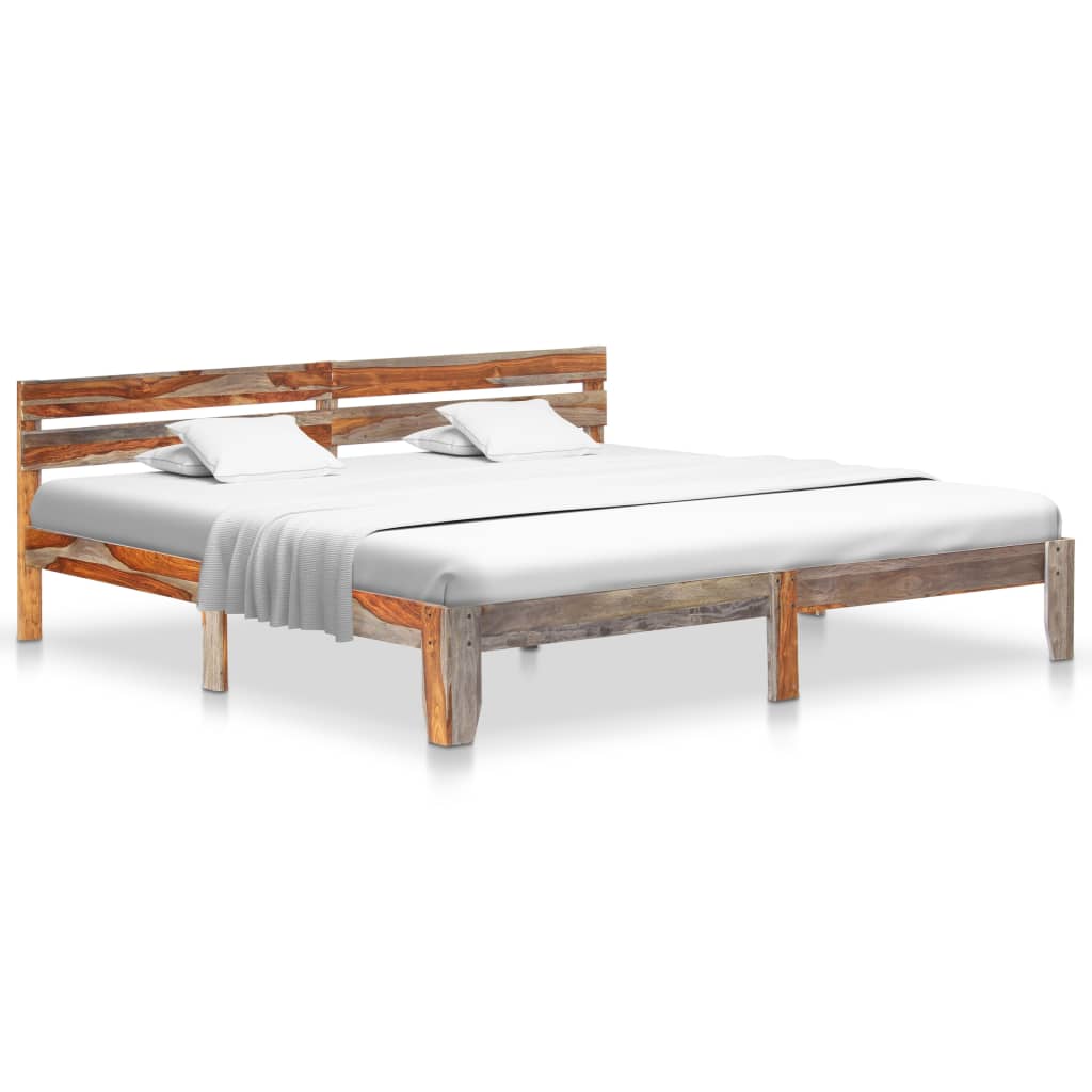 Bedframe zonder matras massief hout 200x200 cm is nu te koop bij PeponiXL, paradijselijk wonen!