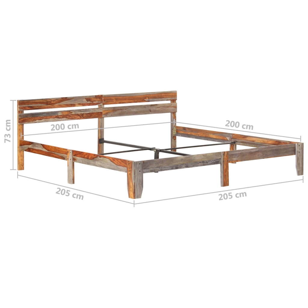 Bedframe zonder matras massief hout 200x200 cm is nu te koop bij PeponiXL, paradijselijk wonen!
