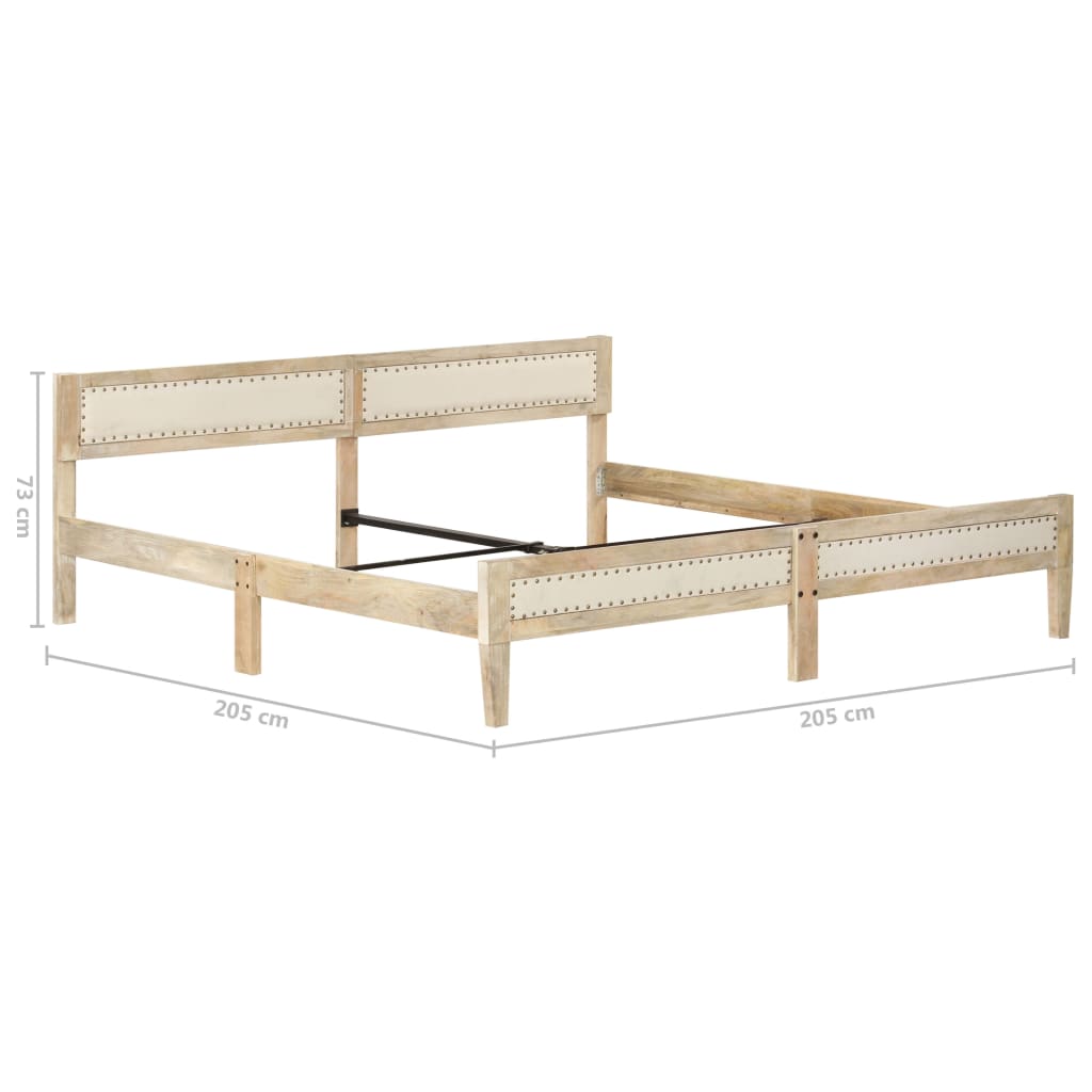 Bedframe massief mangohout 200 cm is nu te koop bij PeponiXL, paradijselijk wonen!