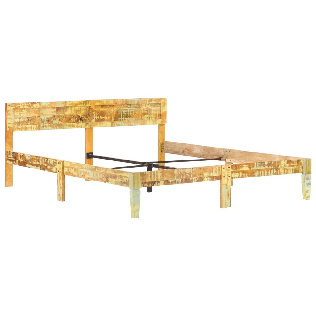Bedframe massief gerecycled hout 180x200 cm is nu te koop bij PeponiXL, paradijselijk wonen!