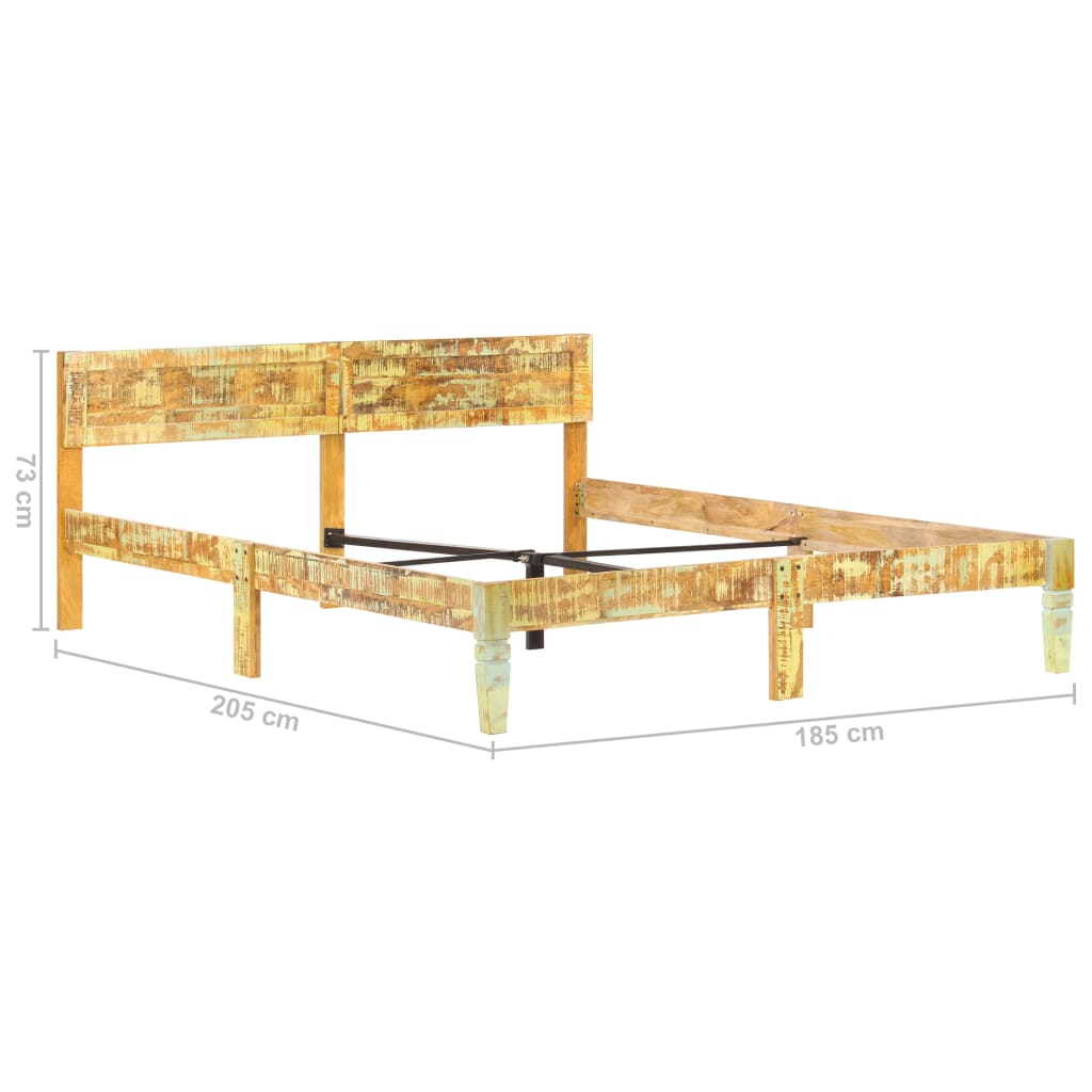 Bedframe massief gerecycled hout 180x200 cm is nu te koop bij PeponiXL, paradijselijk wonen!