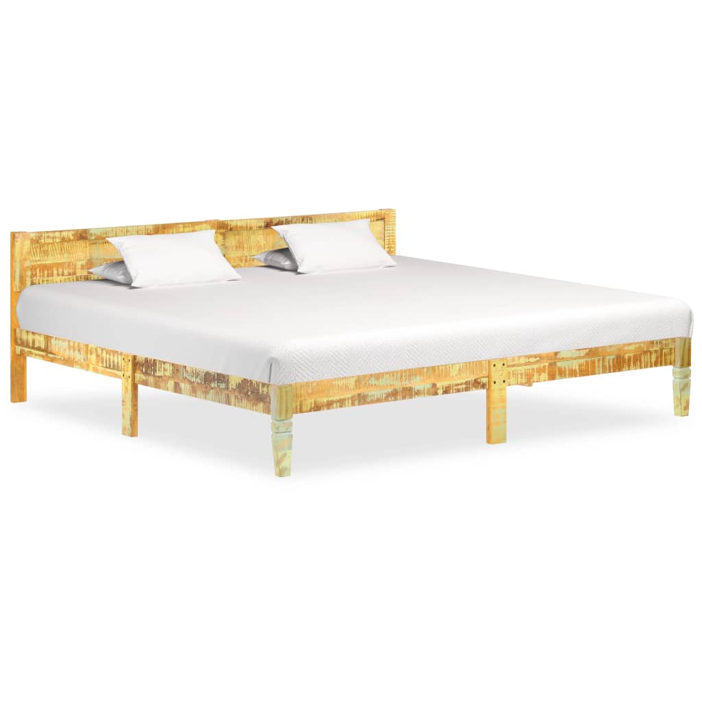 Bedframe massief gerecycled hout 200x200 cm is nu te koop bij PeponiXL, paradijselijk wonen!
