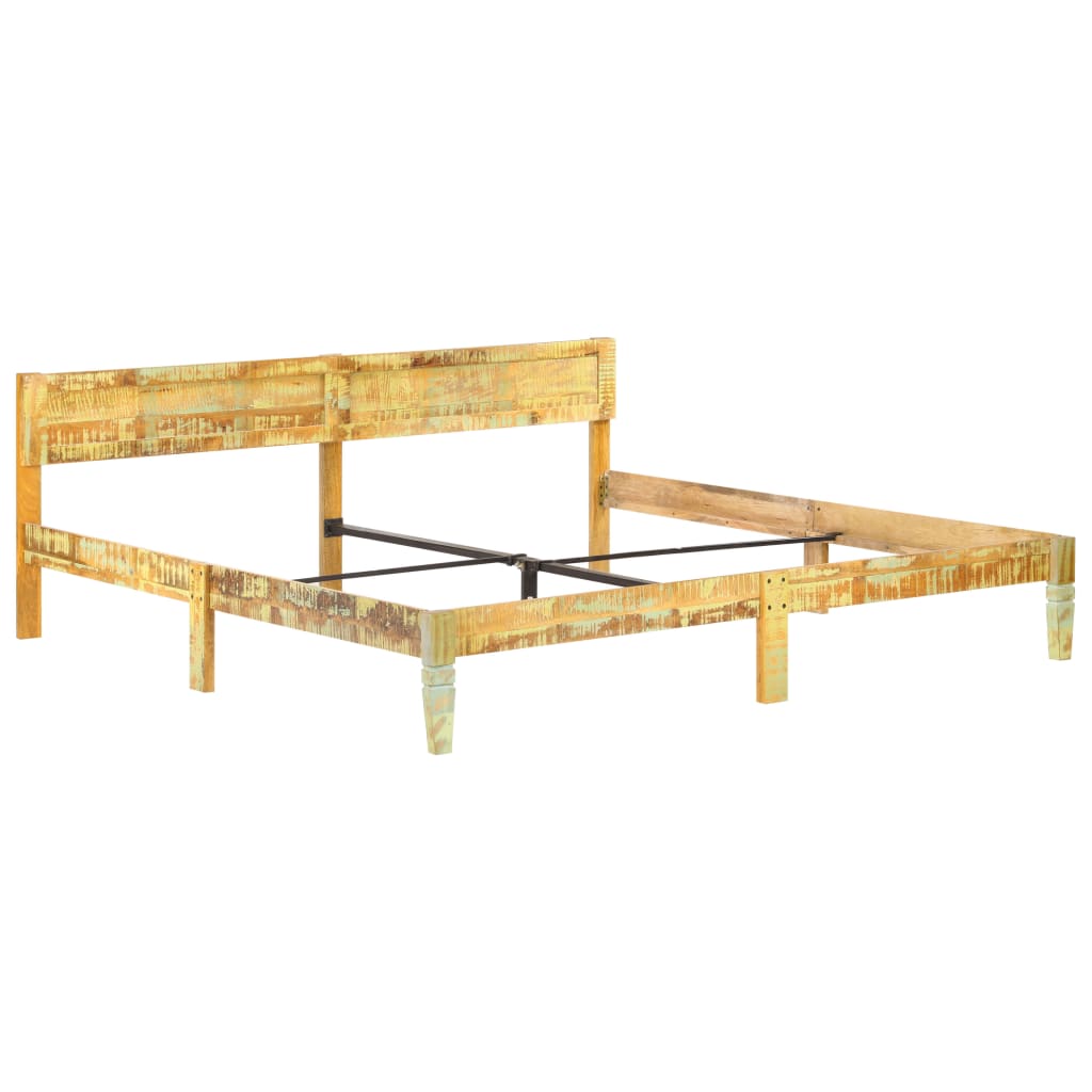 Bedframe massief gerecycled hout 200x200 cm is nu te koop bij PeponiXL, paradijselijk wonen!