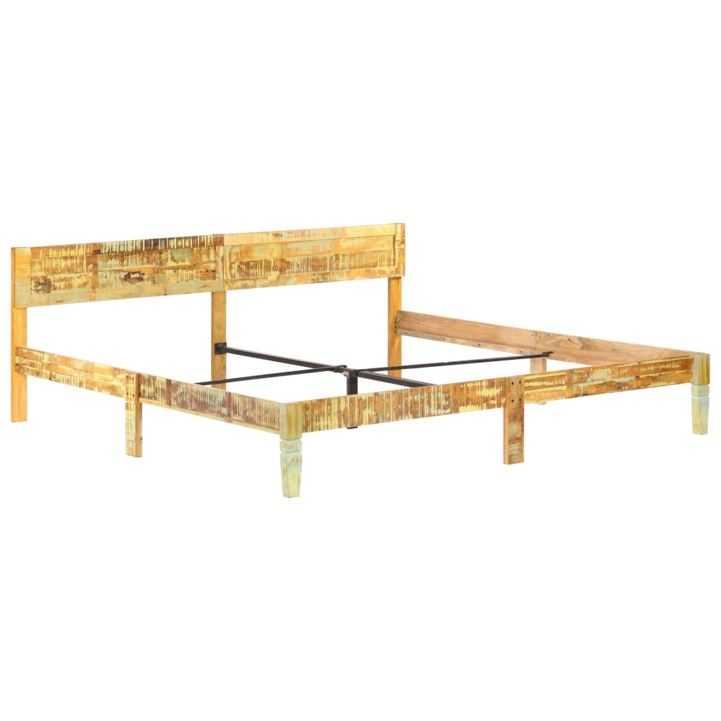 Bedframe massief gerecycled hout 200x200 cm is nu te koop bij PeponiXL, paradijselijk wonen!