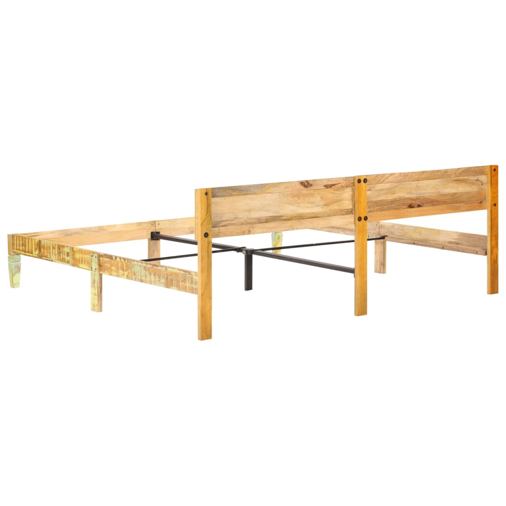 Bedframe massief gerecycled hout 200x200 cm is nu te koop bij PeponiXL, paradijselijk wonen!