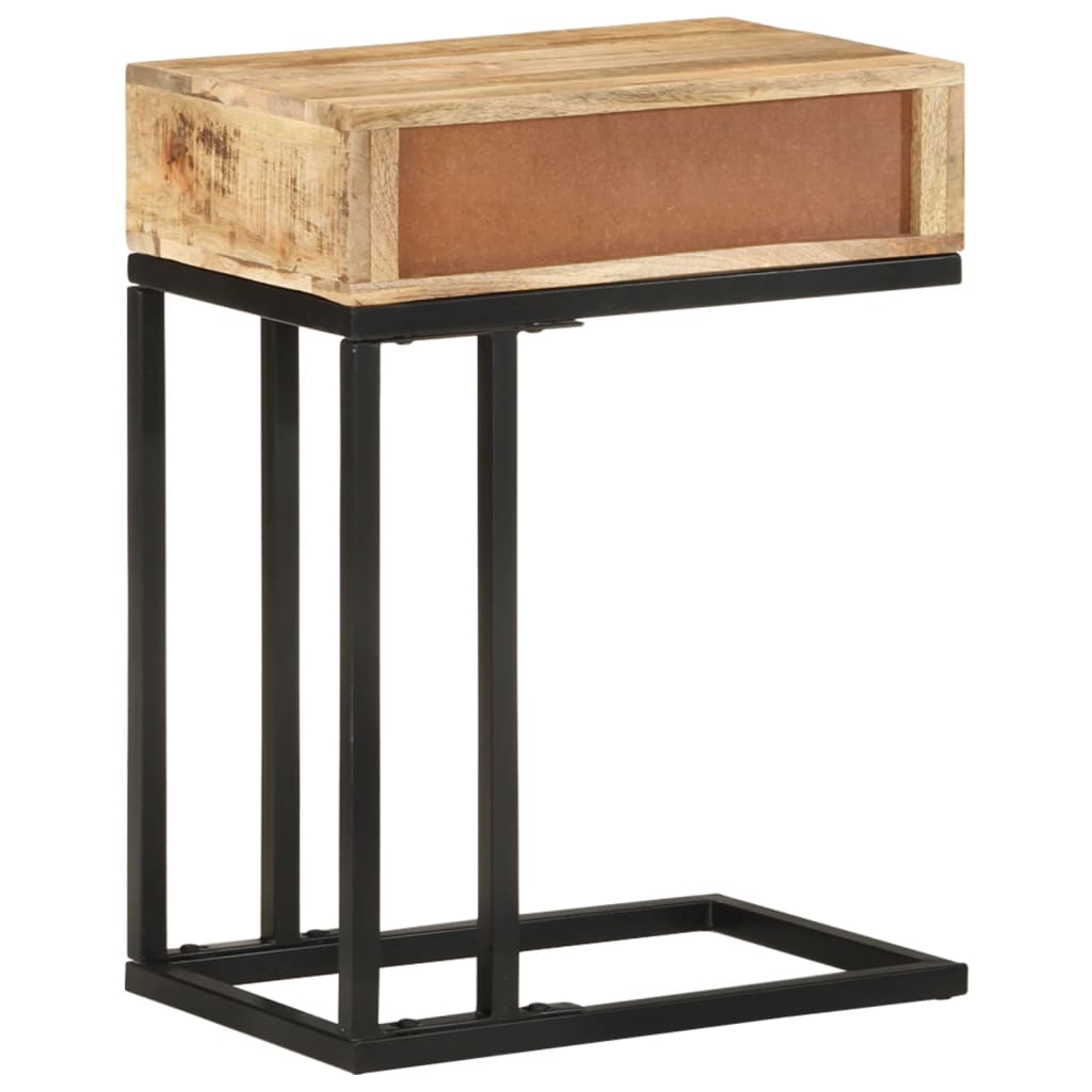 Bijzettafel U-vormig 45x30x61 cm massief mangohout is nu te koop bij PeponiXL, paradijselijk wonen!