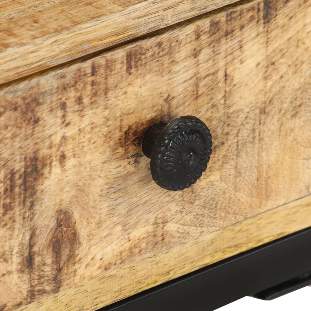 Bijzettafel U-vormig 45x30x61 cm massief mangohout is nu te koop bij PeponiXL, paradijselijk wonen!