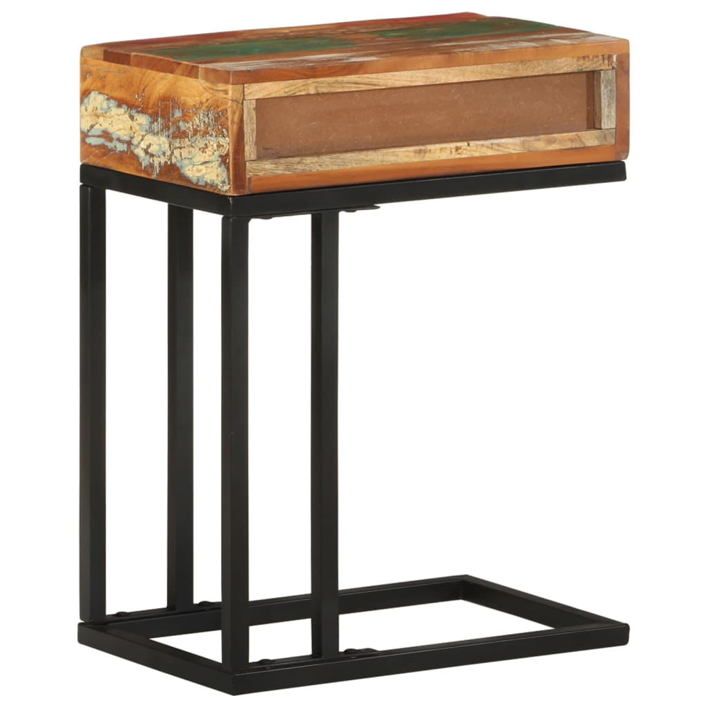 Bijzettafel U-vormig 45x30x61 cm massief gerecycled hout is nu te koop bij PeponiXL, paradijselijk wonen!