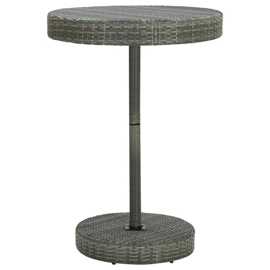 Tuintafel 75,5x106 cm poly rattan grijs is nu te koop bij PeponiXL, paradijselijk wonen!