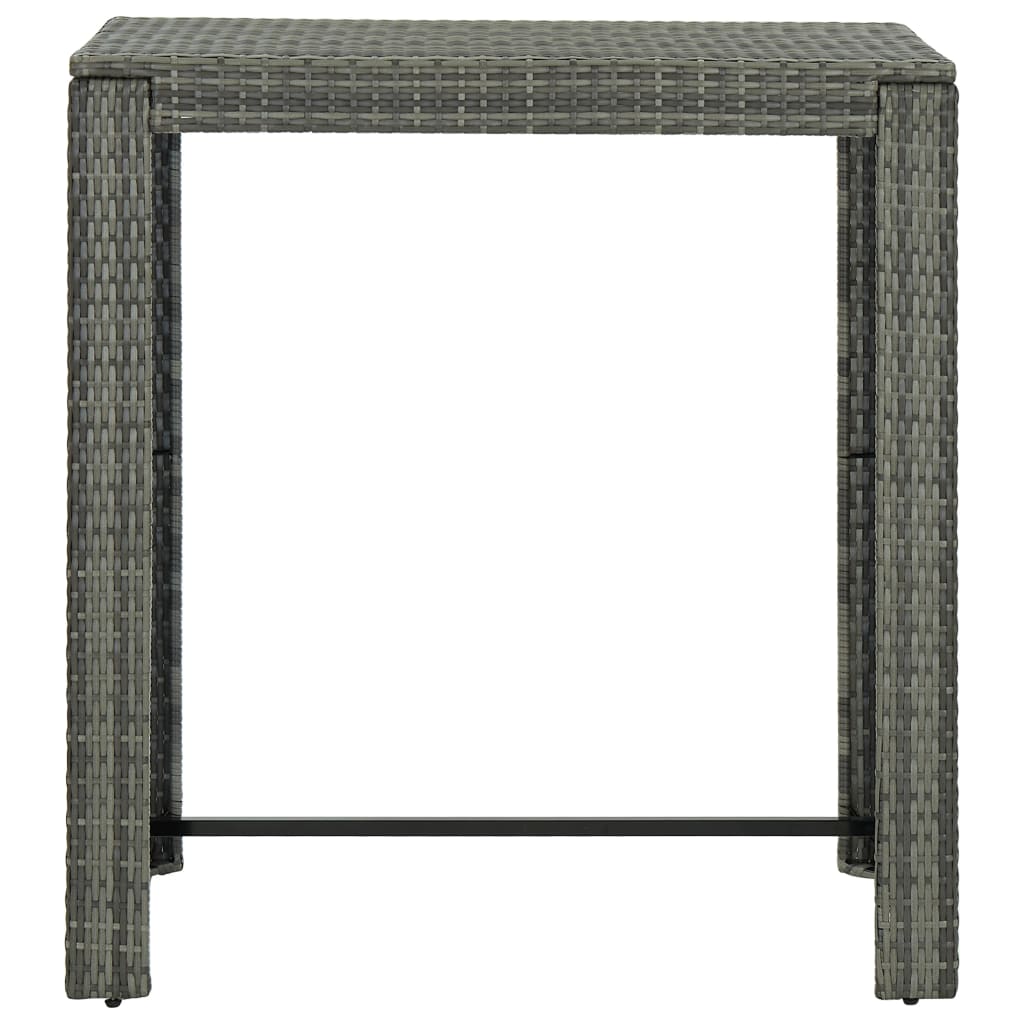 Tuinbartafel 100x60,5x110,5 cm poly rattan grijs is nu te koop bij PeponiXL, paradijselijk wonen!