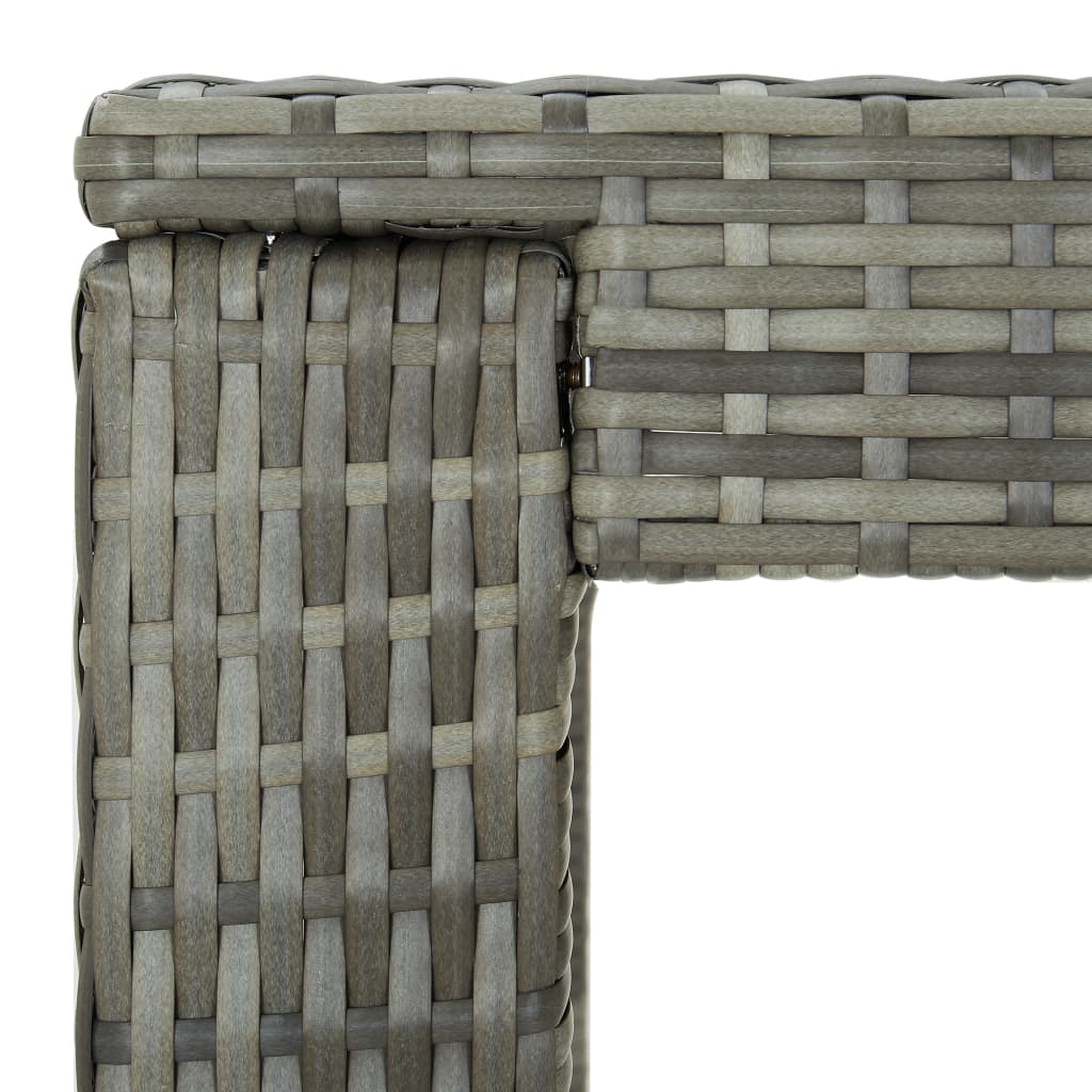 Tuinbartafel 100x60,5x110,5 cm poly rattan grijs is nu te koop bij PeponiXL, paradijselijk wonen!