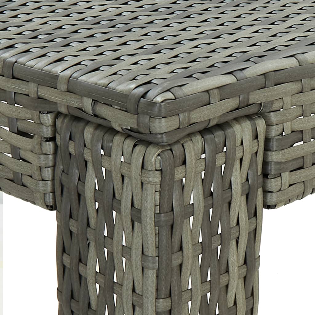 Tuinbartafel 100x60,5x110,5 cm poly rattan grijs is nu te koop bij PeponiXL, paradijselijk wonen!