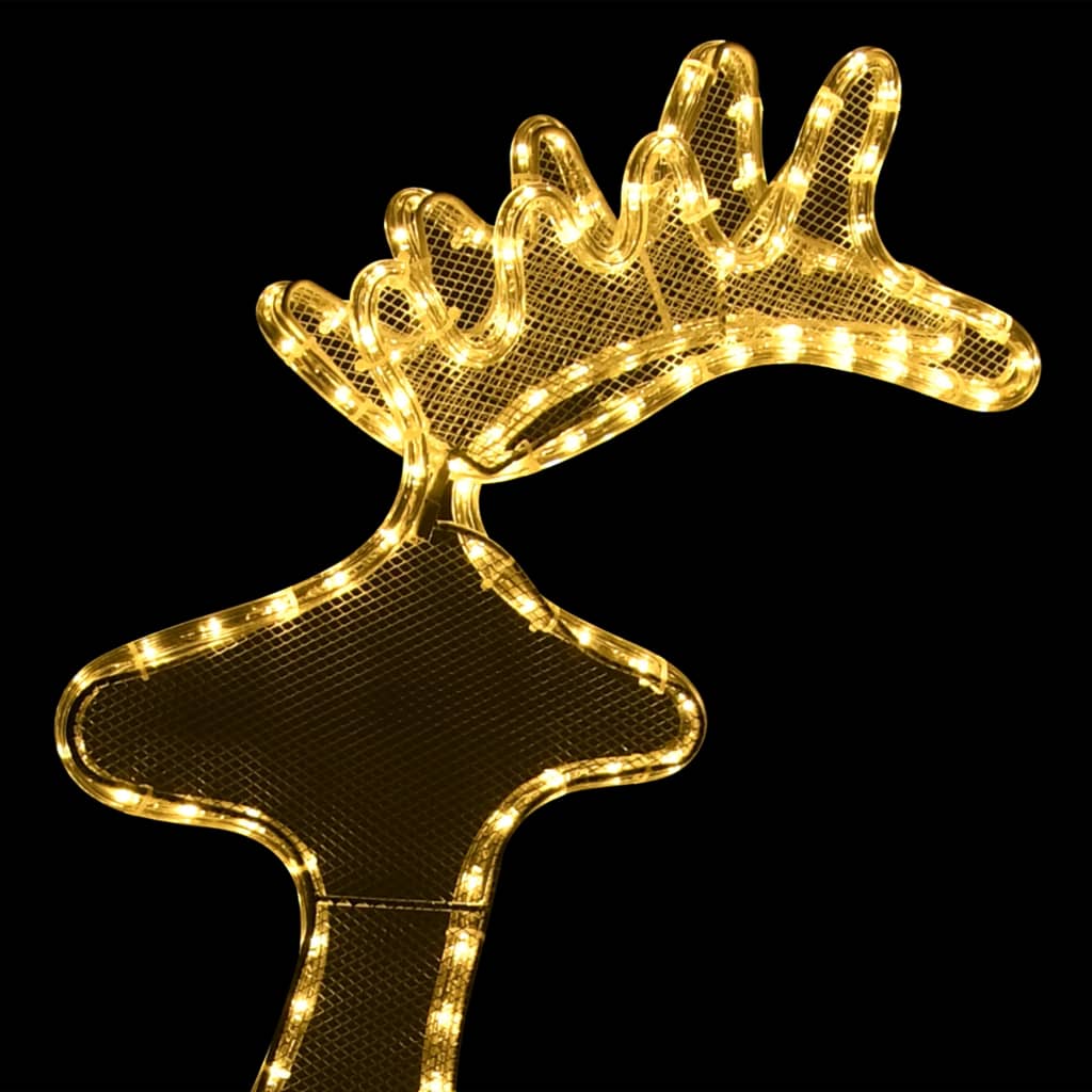 Kerstversiering rendier met mesh 306 LED's 60x24x89 cm is nu te koop bij PeponiXL, paradijselijk wonen!