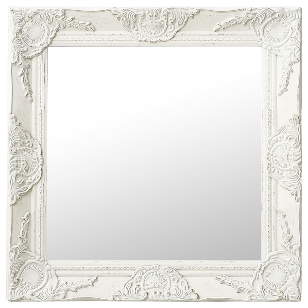 Wandspiegel barok stijl 50x50 cm wit is nu te koop bij PeponiXL, paradijselijk wonen!
